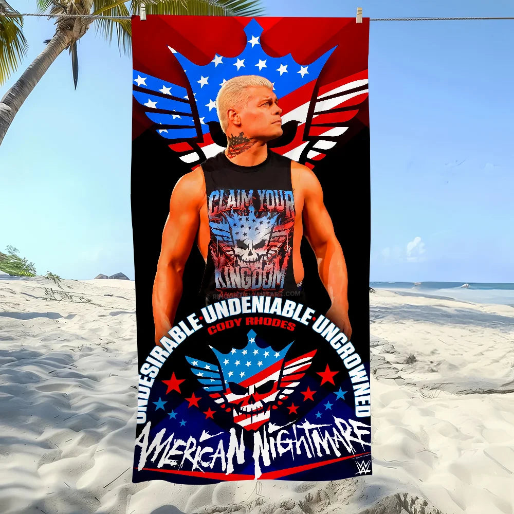 Cody Rhodes Wrestler Logo Quick-Dry Sports & Beach Towel