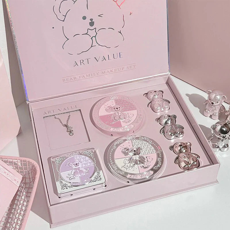 Art Value 7-Piece Makeup Set – Lip, Blush, Eye & Necklace