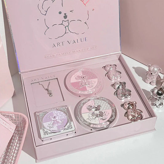 Art Value 7-Piece Makeup Set – Lip, Blush, Eye & Necklace Makeup Gift Set Oasis Select