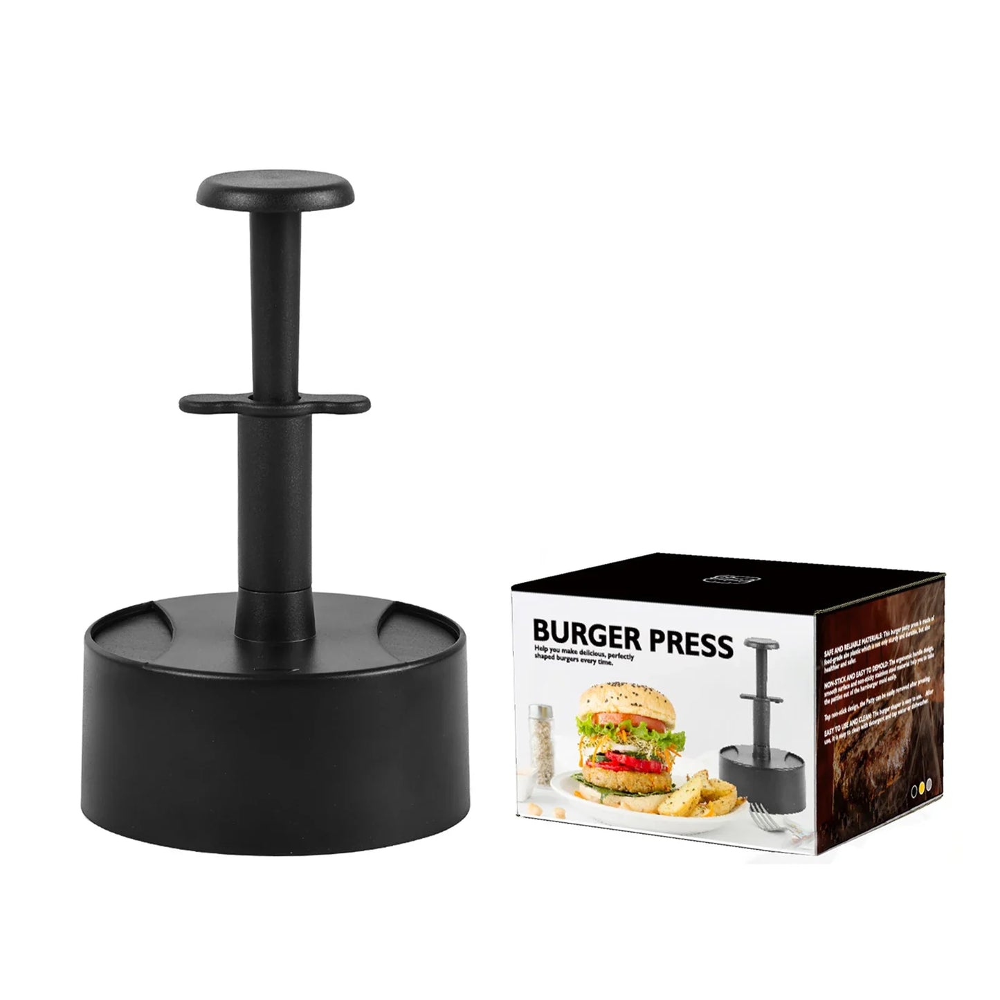 Manual Hamburger Patty Press | Food-Grade ABS Burger Mold