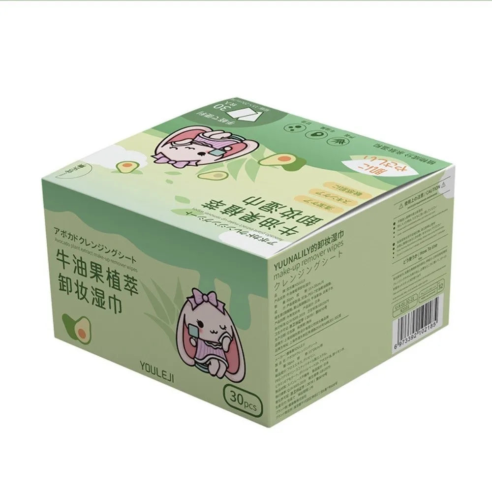 Avocado Makeup Removing Wipes – Soft Disposable 20/30pc