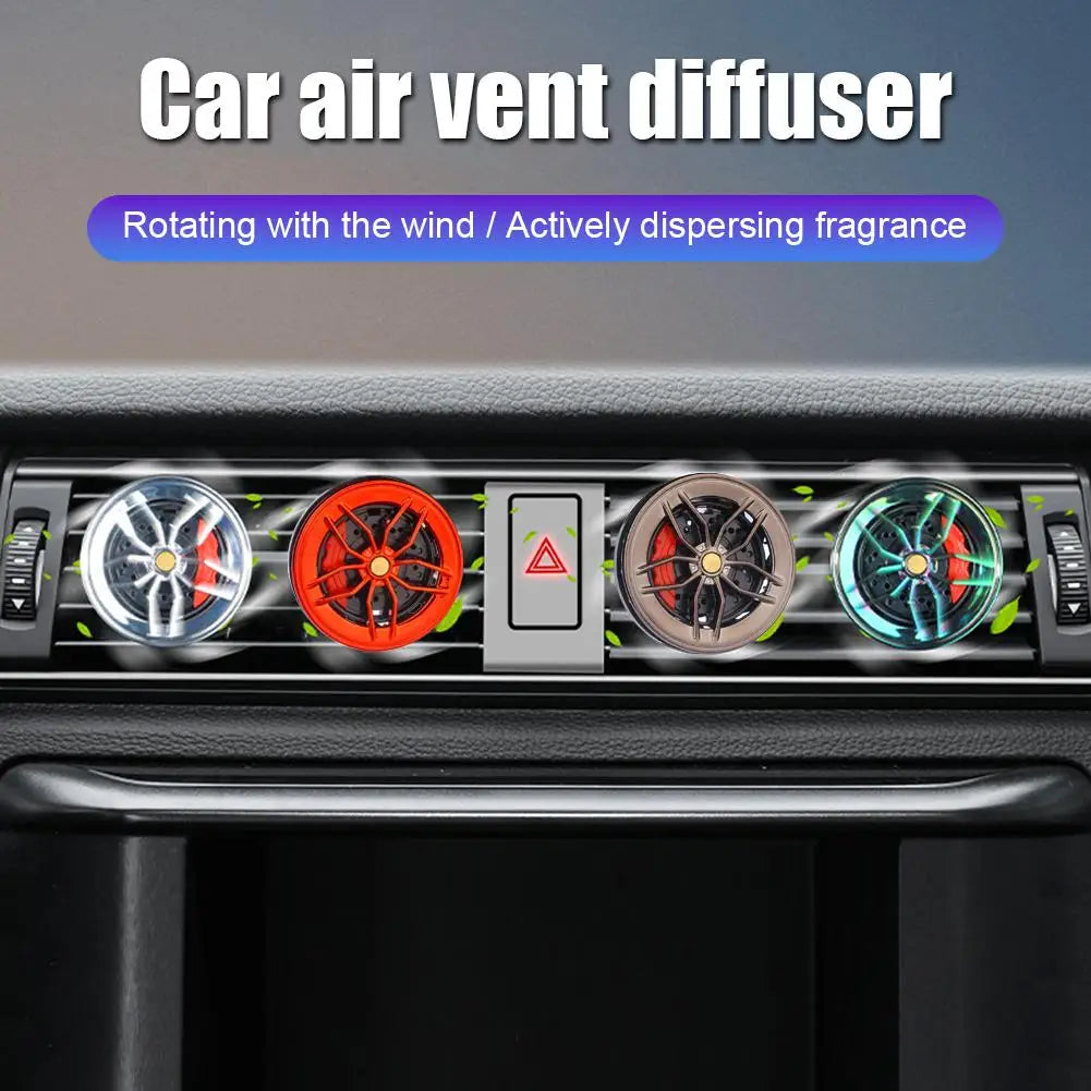 Sports Car Wheel Shape Car Air Freshener Vent Clip Rotatable Auto Air Outlet Perfume Diffuser Decor Car Interior Aromatherapy Peaceful Pleasures Health and Wellness