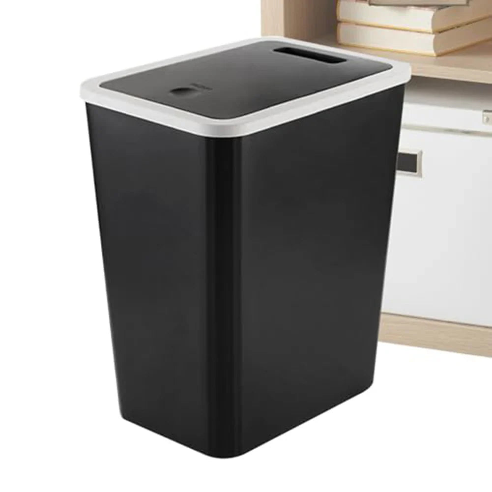 LEENKEA Trash Can with Lid – Large Capacity Bin for Home