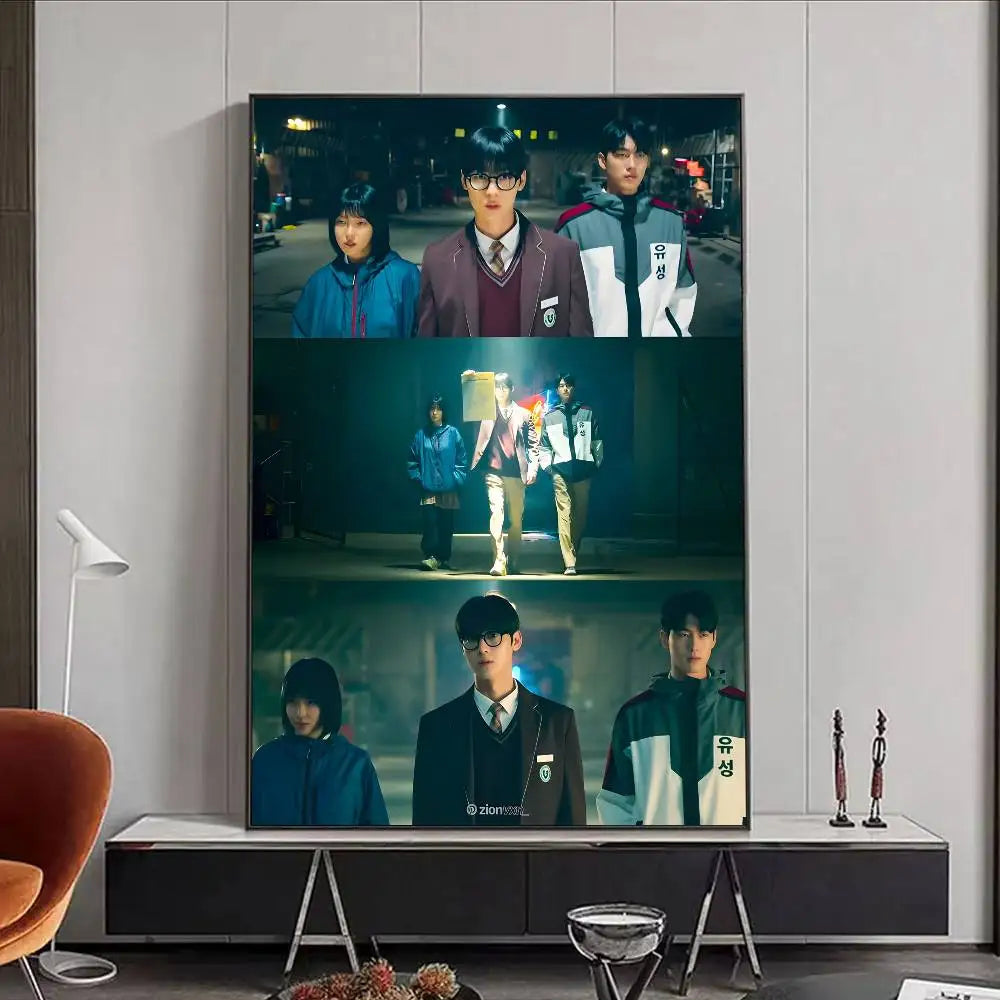 Hot Kdrama S-Study group Poster HD art poster for home living room bar office decoration sticky waterproof Peaceful Pleasures Health and Wellness