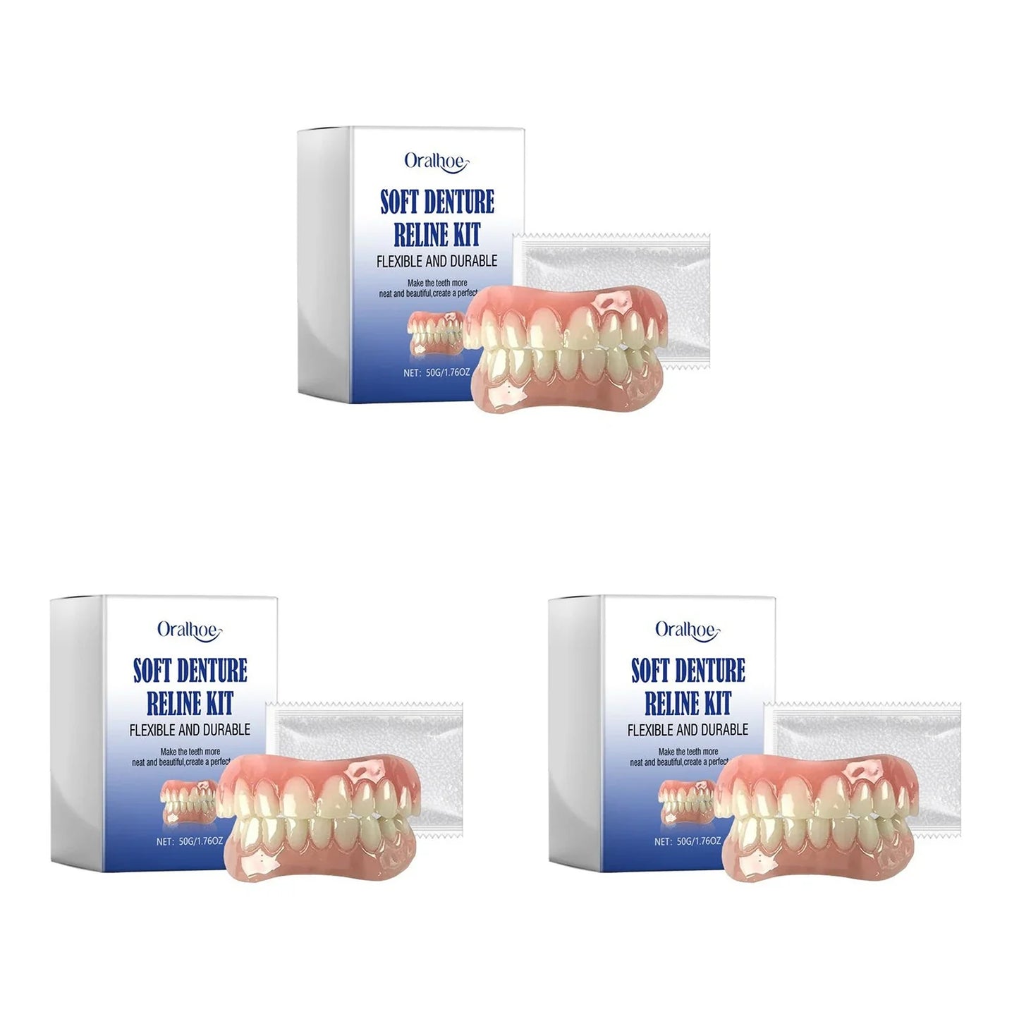 Oralhoe Soft Denture Reline Kit – Temporary Cosmetic Braces