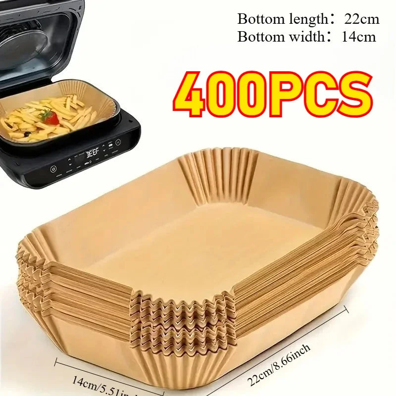 Extra Large Rectangular Paper Air Fryer Liners – Non-Stick