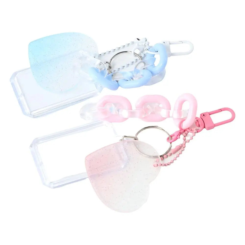 Protector Collect Transparent Album Photo Card Idol Photo Sleeves Photocard Holder Card Sleeves Keychain ID Holder Pendant Peaceful Pleasures Health and Wellness