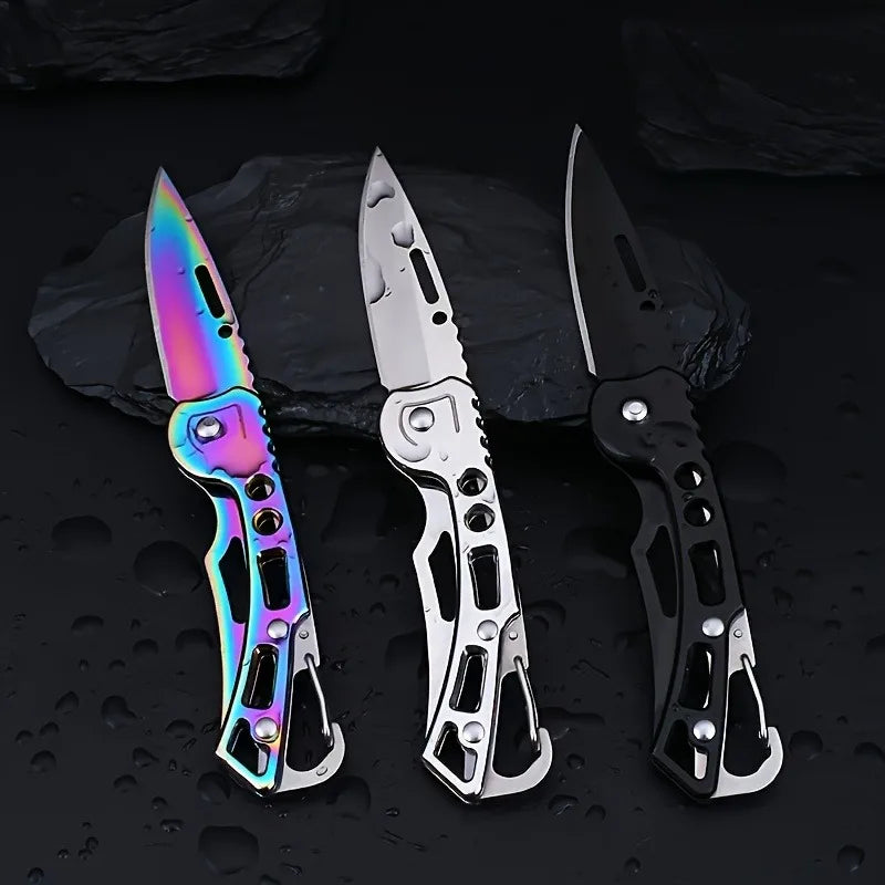 Stainless Steel Folding Knife, EDC Portable Pocket Knife, Outdoor Camping Knife, Suitable for Jungle Adventure, Fishing Peaceful Pleasures Health and Wellness