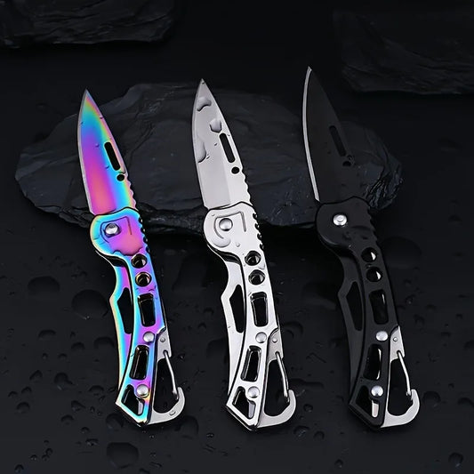 Stainless Steel Folding Knife, EDC Portable Pocket Knife, Outdoor Camping Knife, Suitable for Jungle Adventure, Fishing Peaceful Pleasures Health and Wellness