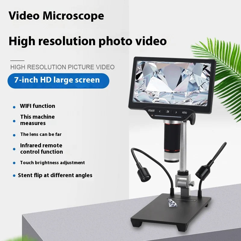 7-Inch Ultra Clear Microscope with Screen, Industrial Circuit Board, Motherboard Maintenance, Electronic Magnifying Glass Peaceful Pleasures Health and Wellness