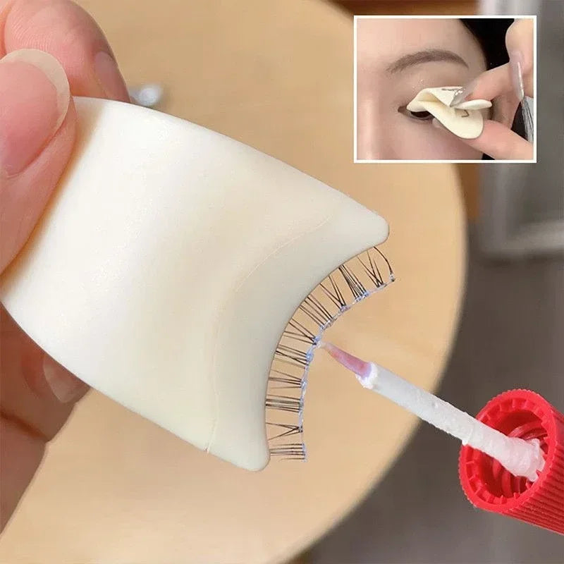 Plastic False Eyelash Curler & Applicator Tweezer Tool