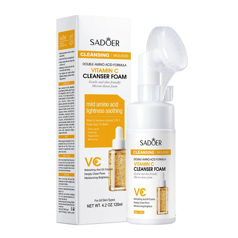 SADOER Q10 Vitamin C Brightening Foam Facial Cleanser