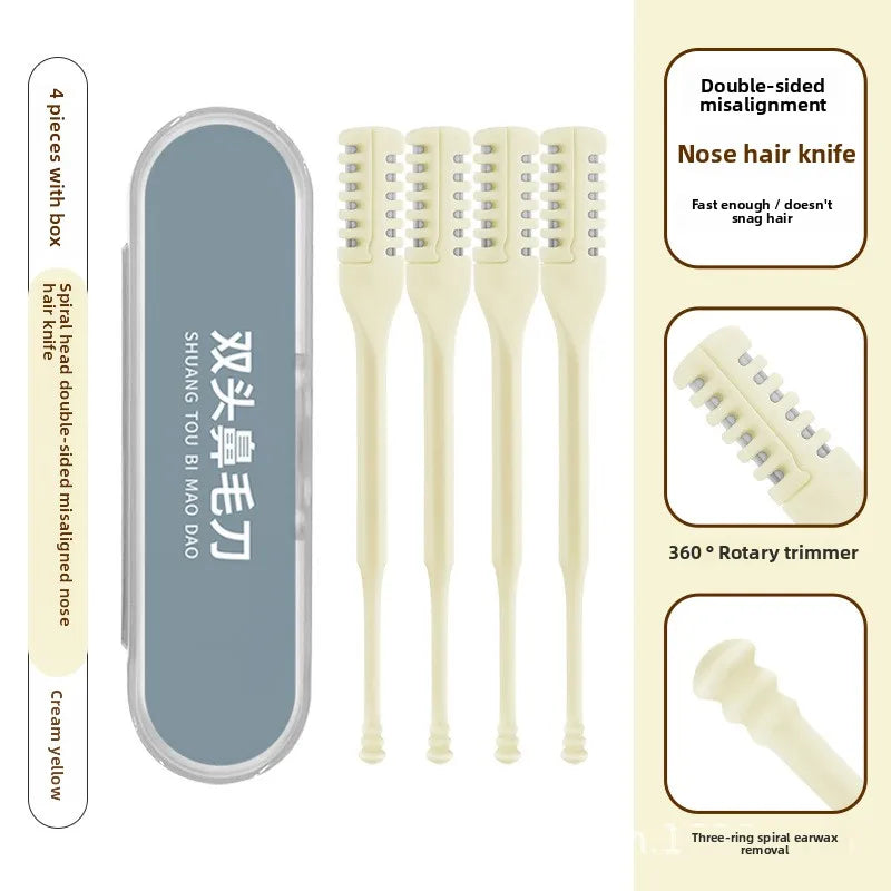 Manual Nose & Ear Hair Trimmer | Stainless Steel Rotary Blade