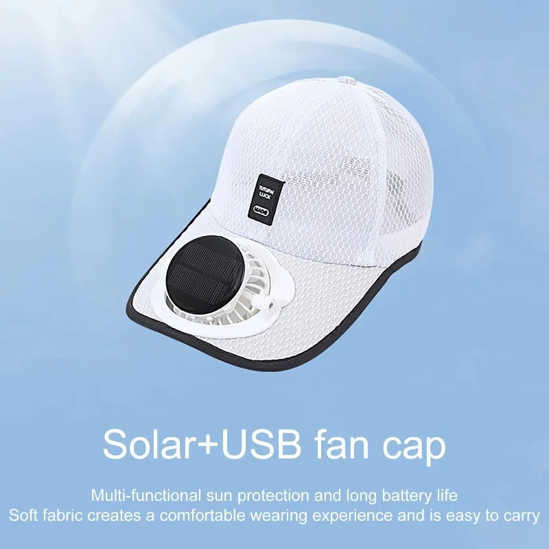 Solar Fan Hat – Cooling Baseball Cap for Hiking & Outdoor Sports