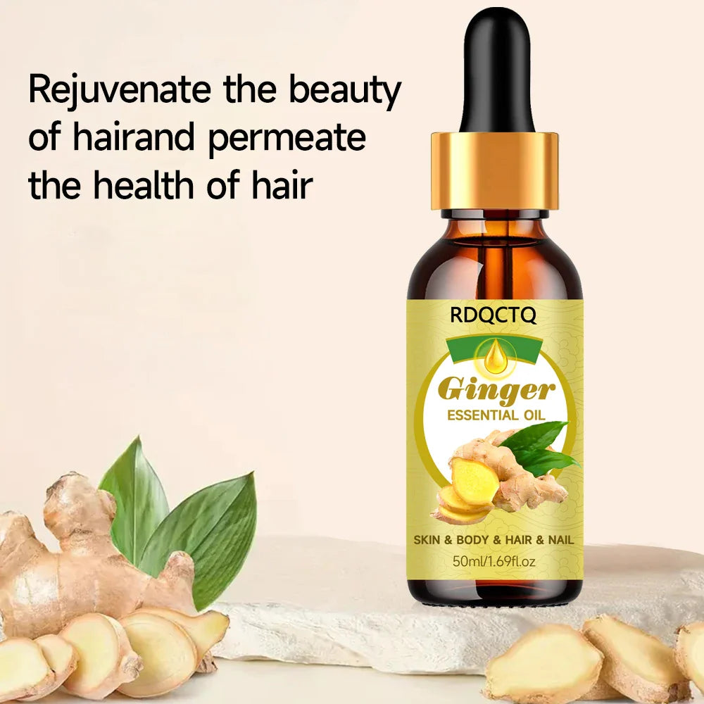 RDQCTQ Ginger Essential Oil – Skin, Hair, Body & Nail Care