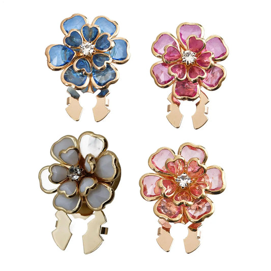 Flower Button Covers – Clip-On Rhinestone Decorative Shirt Buttons Decorative Button Covers Oasis Select