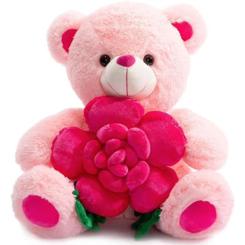 Rose Bear Plush Stuffed Animal – Romantic Keepsake Gift Doll