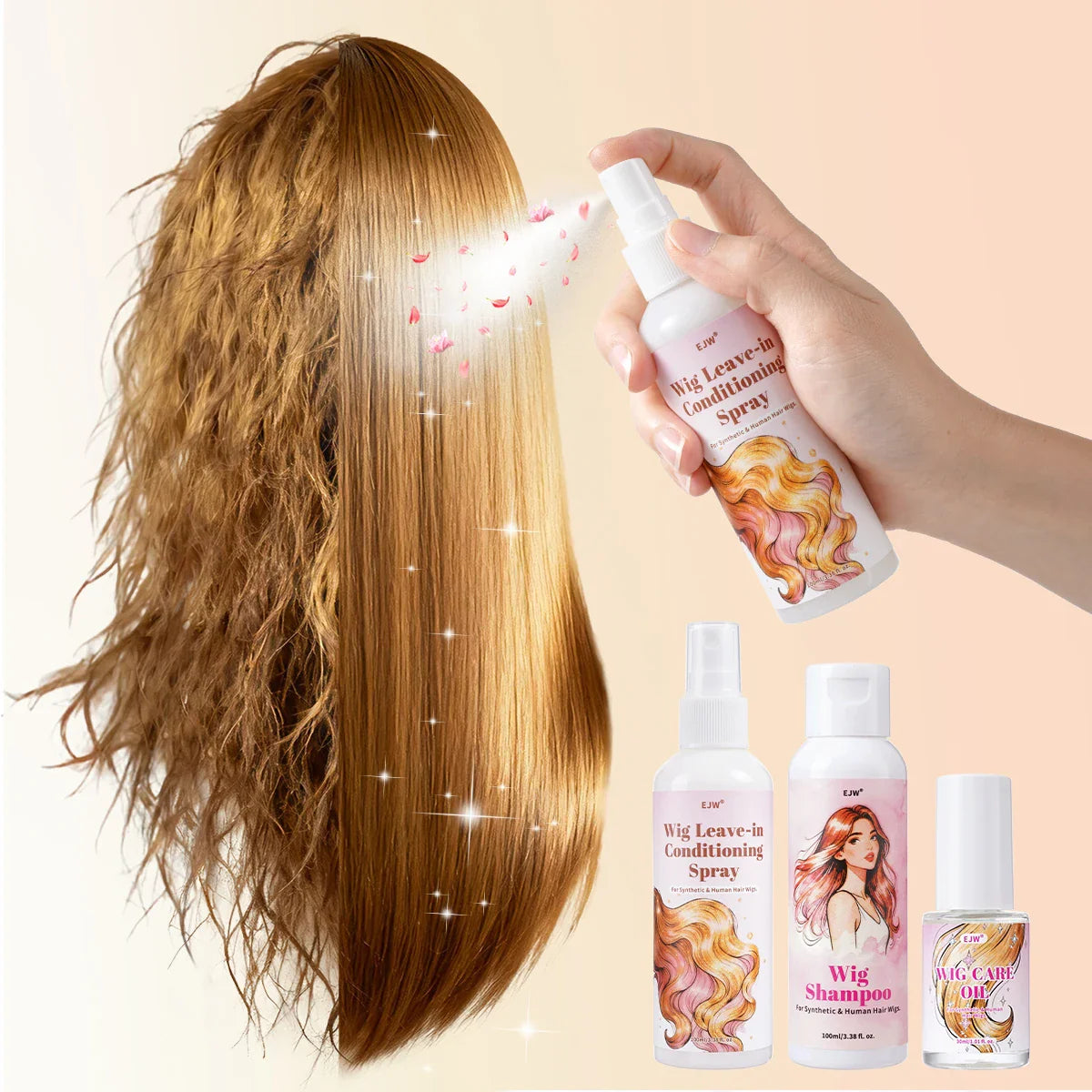 2-in-1 Wig Spray Leave-In Conditioner & Detangler for Wigs