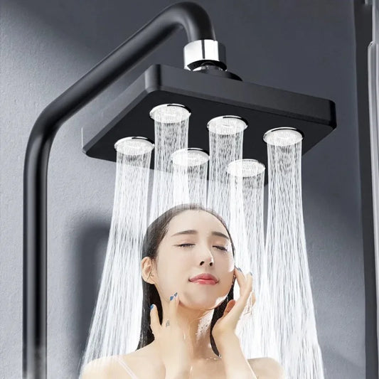 360° Rotating Square Rain Shower Head – Pressurized Water Saver Rain Shower Head Oasis Select