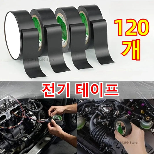 Black PVC Electrical Insulation Tape – Flame-Retardant, 5–20 Rolls Electrical Insulation Tape Oasis Select