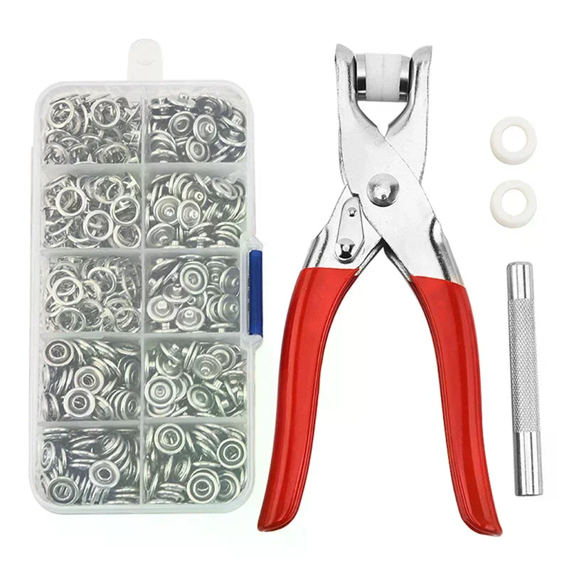Metal Snap Fastener Kit with Pliers Press Tool for Sewing Snap Fastener Kit Peaceful Pleasures Health and Wellness