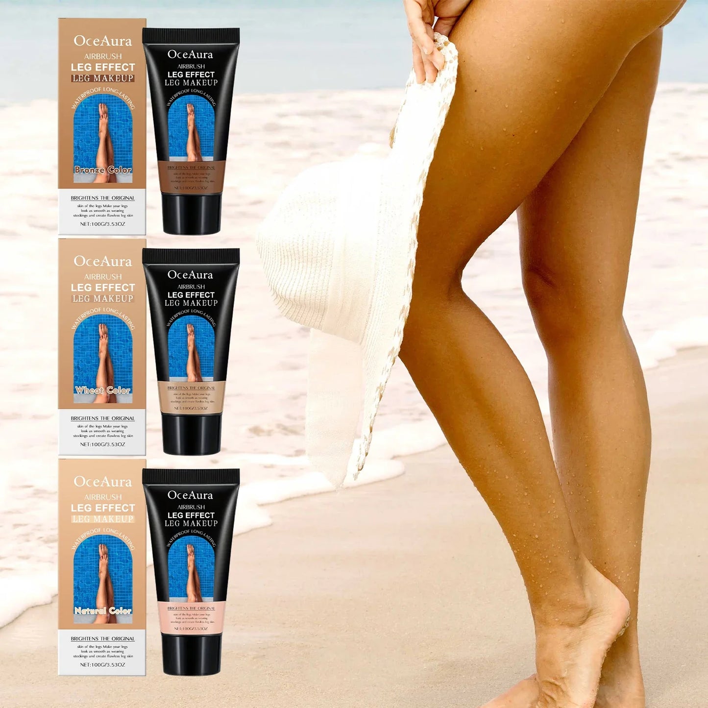 OceAura Leg Foundation Cream – Tan, Cover & Moisturize | 100g