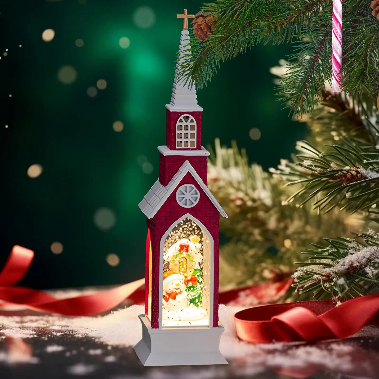 Christmas Tree Lamp LED Desktop House Design Lantern Santa Snowman Tree Aesthetic Night Light For Adults Teens Families Home Peaceful Pleasures Health and Wellness