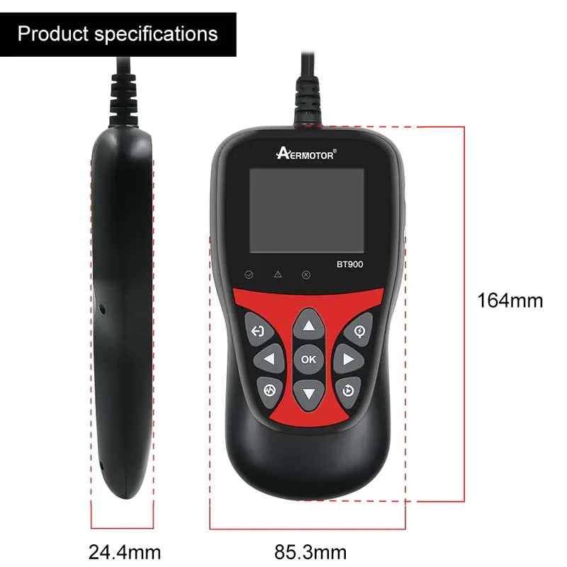 AER BT900 6V/12V Car Battery Tester & Analyzer | AERMOTOR
