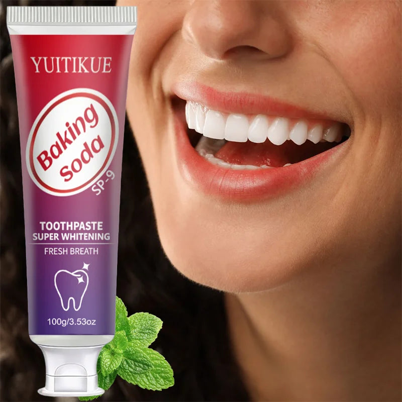 Yuitikue Baking Soda Toothpaste, SP-9 Super Whitening Toothpaste for Deep Cleaning & Fresh Breath, 100g Peaceful Pleasures Health and Wellness
