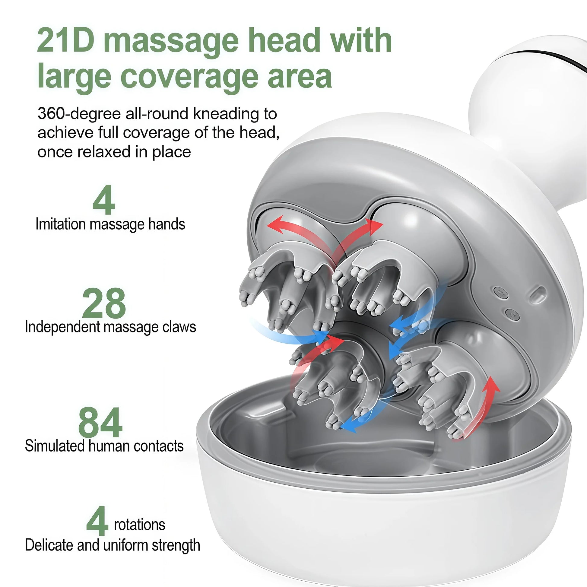 Wireless Electric Scalp Massager Deep Tissue Head Care Antistress Relax Body & Scalp Prevent Hair Loss Relief Peaceful Pleasures Health and Wellness