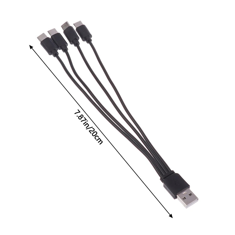 4-in-1 USB-C Charging Cable 20cm | 4 Port Type-C Splitter