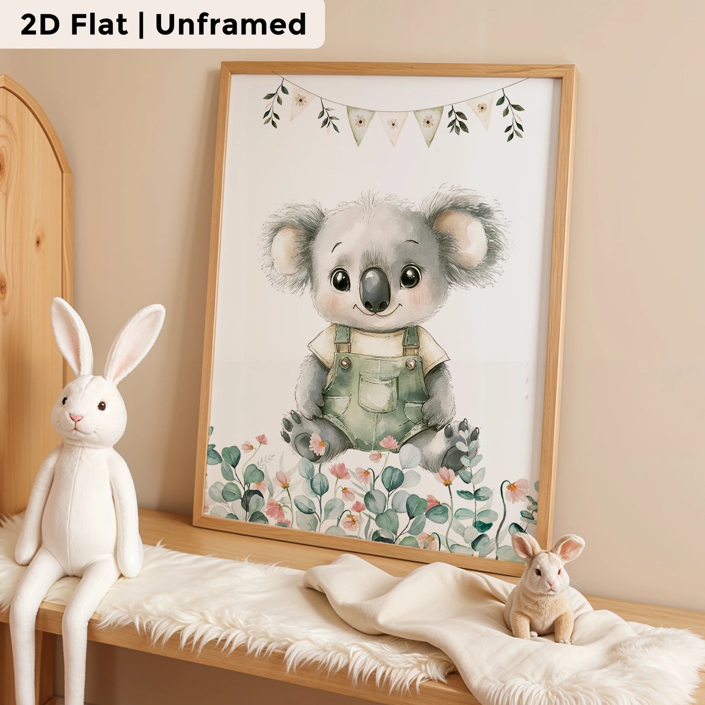 3-Piece Cartoon Koala Canvas Wall Art | Kids Room Home Decor