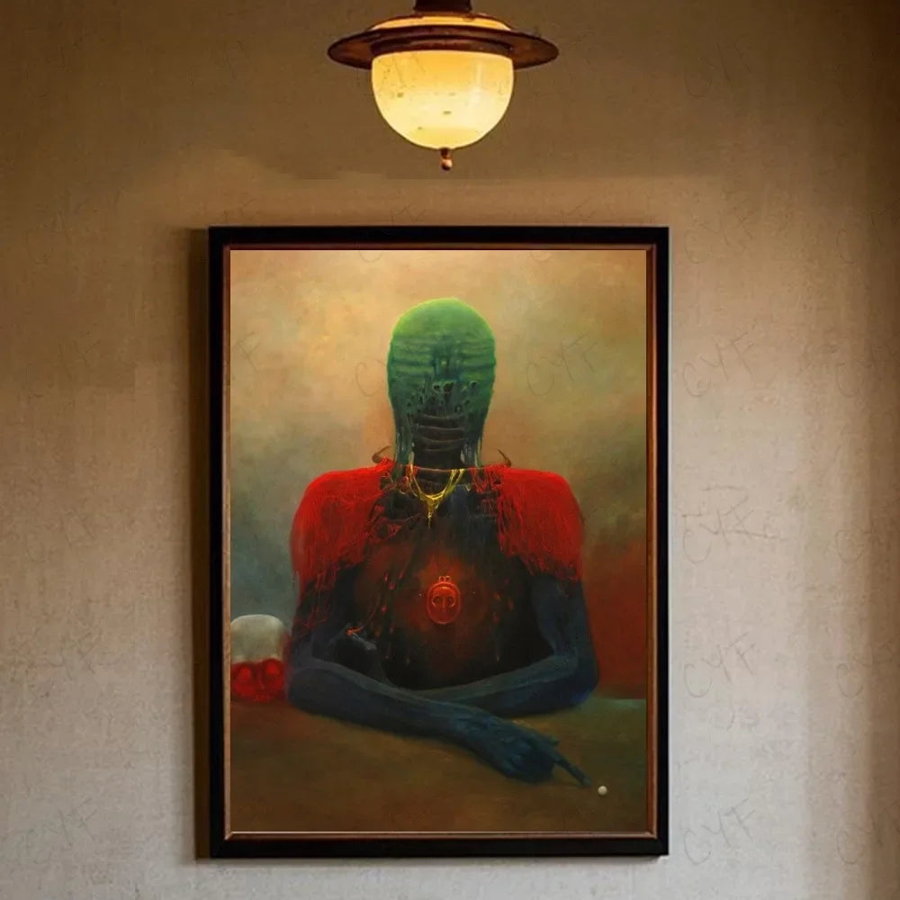 Zdzislaw Beksinski Surrealism Canvas Art Print | Wall Decor