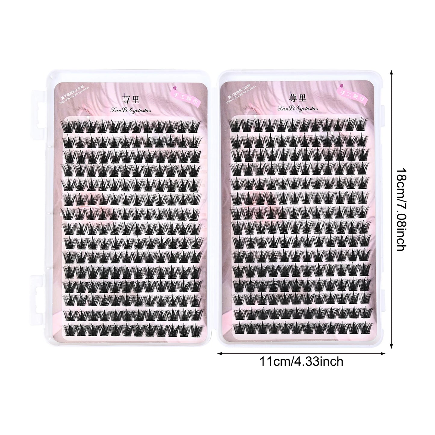 Large Capacity Manga Eyelash Book Dense False Eyelashes 8-12mm Single Cluster Fox-style Lashes Natural Volume Eyelash Extension Peaceful Pleasures Health and Wellness style 1