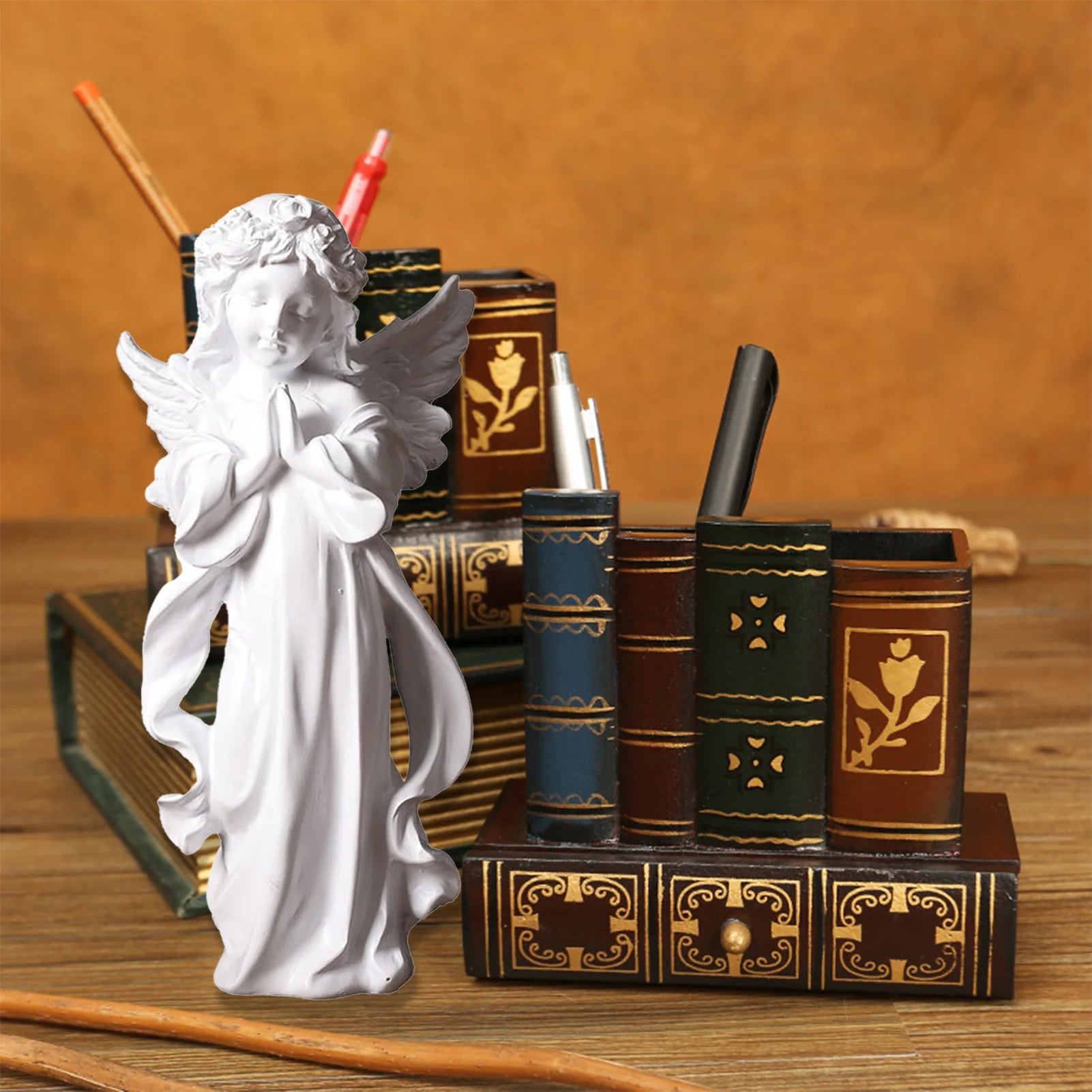 Closed Eyes Garden Memorial Angel Spiritual Consolation Angel Collectible Figurines for Desktop Living Room Entrance Decor Peaceful Pleasures Health and Wellness