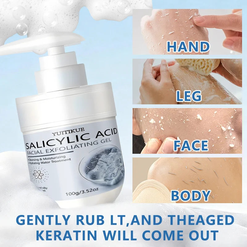 YUITIKUE Salicylic Acid Facial Exfoliating Gel 100g Cleansing & Moisturizing Care for Smooth, Silky Skin Peaceful Pleasures Health and Wellness