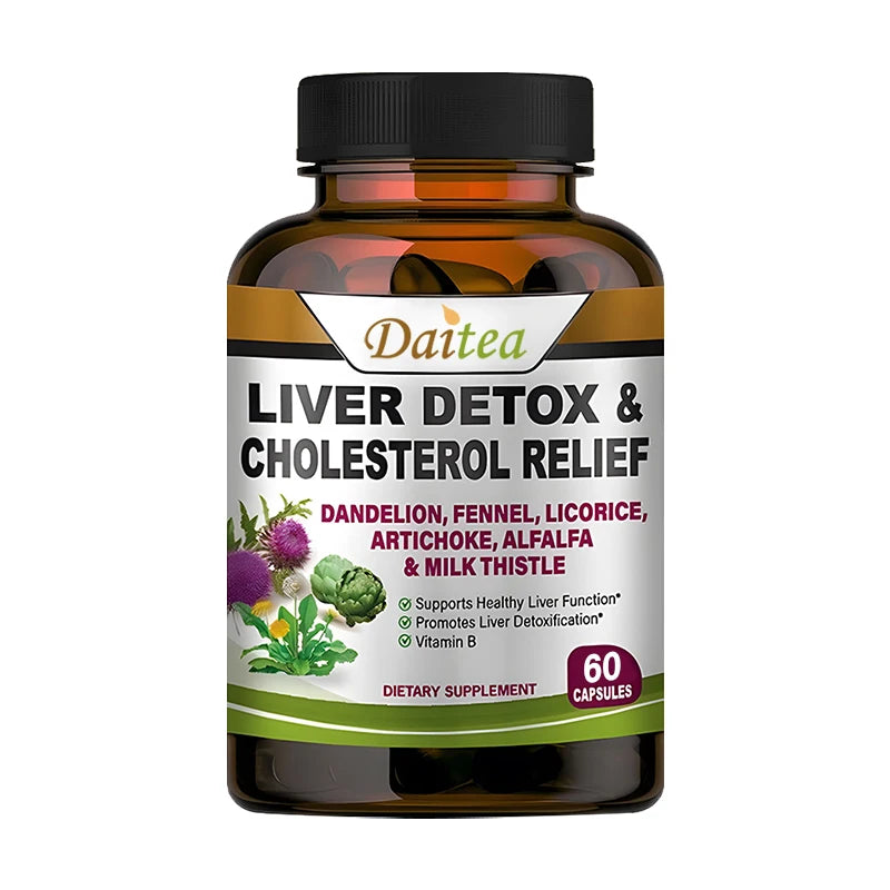 Liver Cleanse Detox & Repair – Milk Thistle, Artichoke, Dandelion Liver Detox Supplement Peaceful Pleasures Health and Wellness 60 Capsules