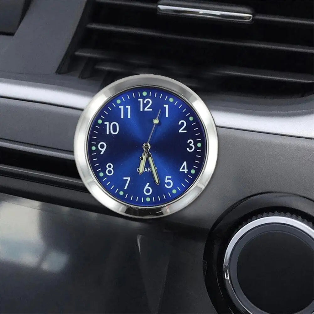 Car Mounted Metal Clock Watch Mechanics Quartz Clocks Mini Digital Clock Stick-on Car Internal With Double-sided Tape Peaceful Pleasures Health and Wellness