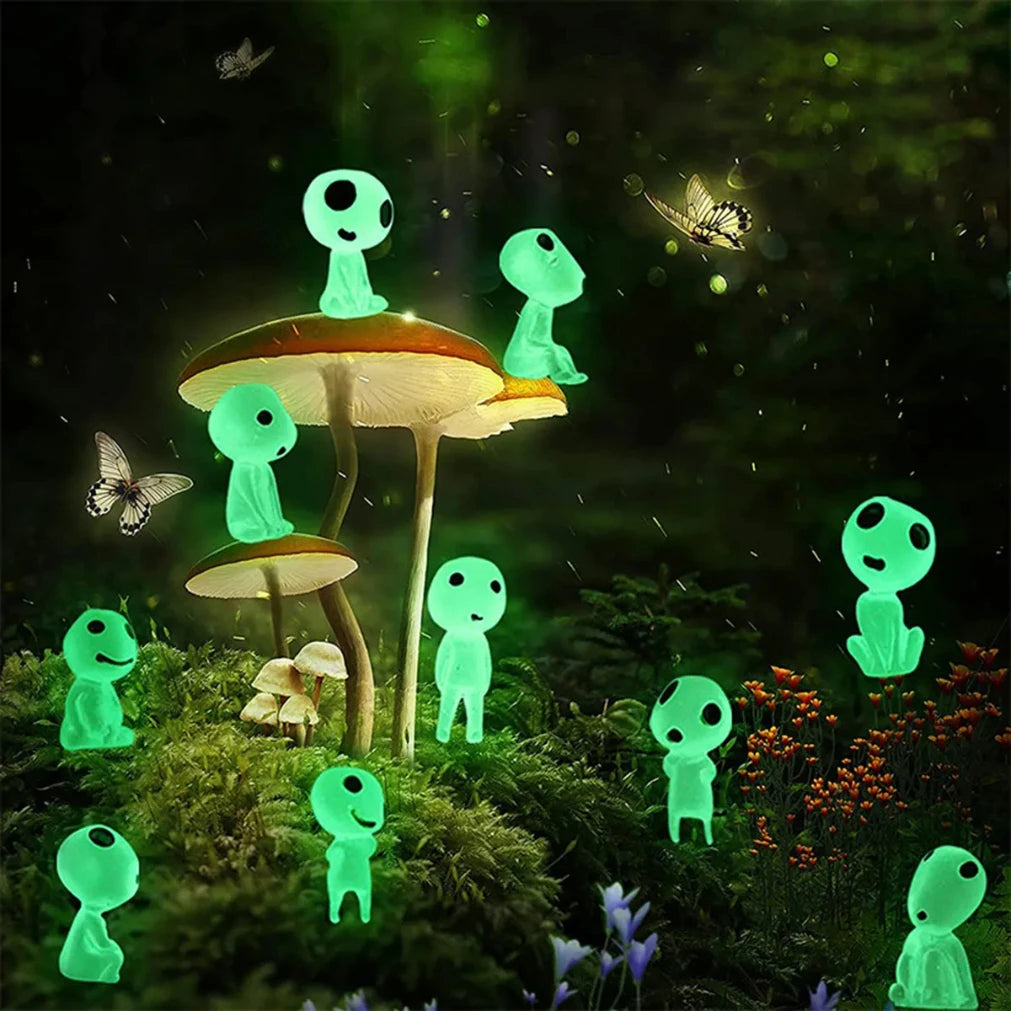 10pc Glow in the Dark Princess Miniature Garden Ornaments