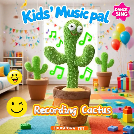 Dancing Cactus Toy Repeating Talking Plush Toy Wriggle Singing Dancing Stuffed Animal Baby Toddler Christmas Gift Kids Adult Fun Peaceful Pleasures Health and Wellness