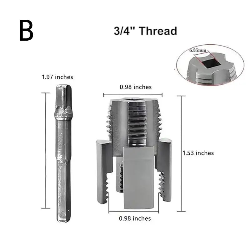 PVC Pipe Threader Kit – Internal & External Thread, Drill-Powered