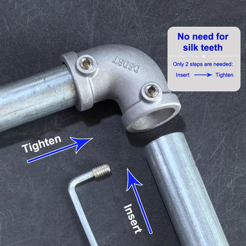3D Fitting Connection FastenerAluminum Alloy Connector Elbow Tee Base Flat 20/25mm Steel Tube Shelf Parts Peaceful Pleasures Health and Wellness
