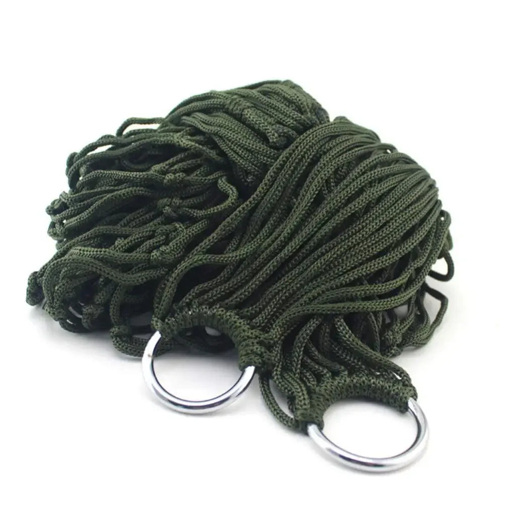 Garden Outdoor Thickened Nylon Rope Hammock Indoor Mesh Hammock Portable Simple Hammock Swing Chair Peaceful Pleasures Health and Wellness