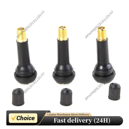 100pcs Rubber TR-414 Valve Stems Snap In TR414 Tubeless Tire Valves with Caps for Outdoor Personal Car Parts Decoration Peaceful Pleasures Health and Wellness