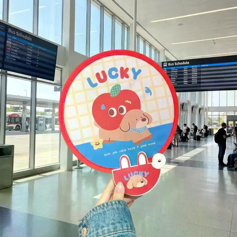 Cute Cartoon Foldable Handheld Fan – Mini Portable Pocket Fan