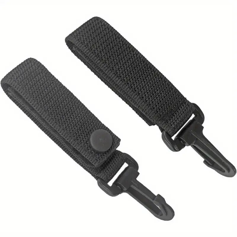 Tactical Belt Attachment Hooks Glove Hanging Loops Outdoor Duty Equipment Carrying Clips Utility Waistband Accessory Buckle Peaceful Pleasures Health and Wellness 2pcs Black
