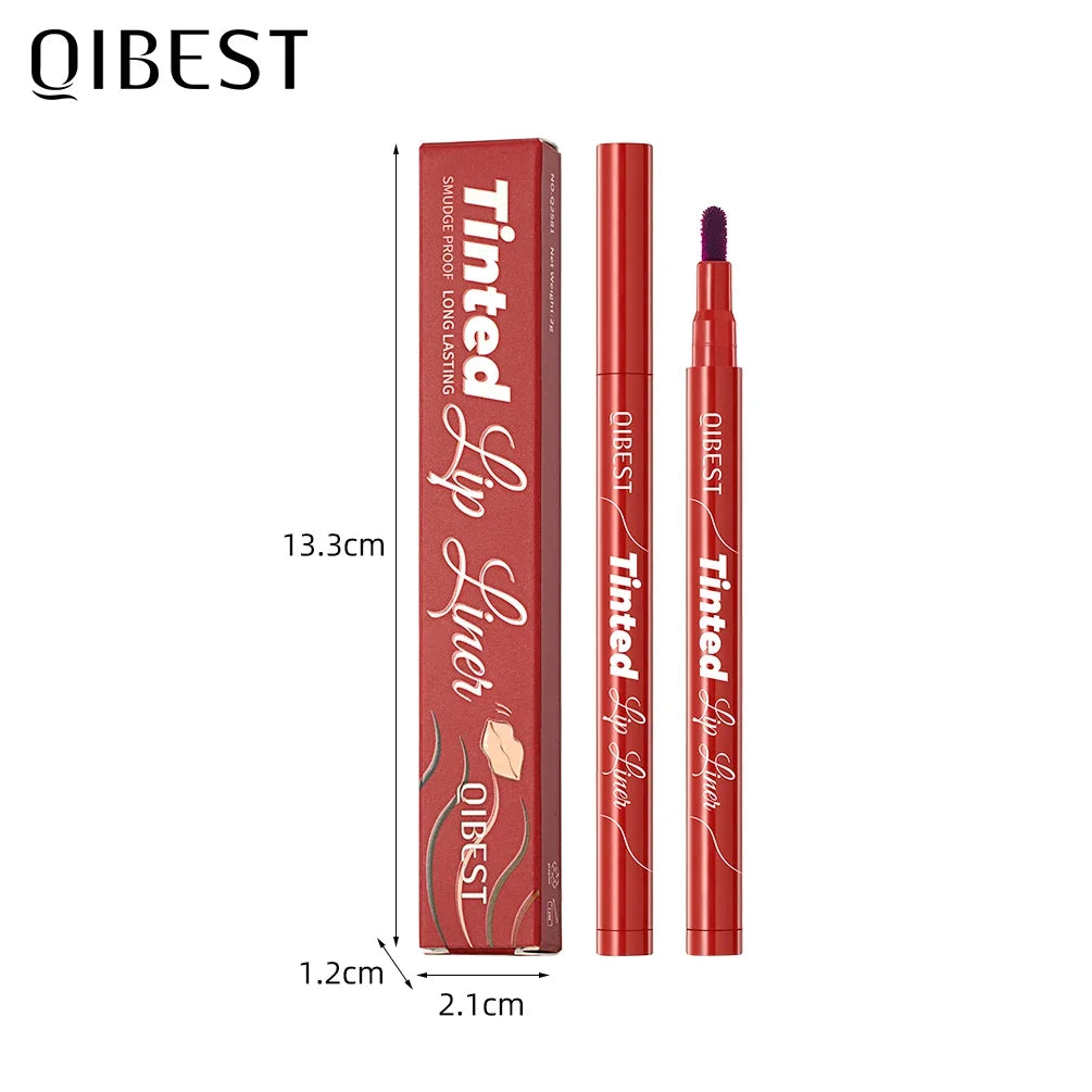 QIBEST Ultra-Precise Waterproof Lip Liner High Pigment Smooth Sweatproof Long-Lasting Wear For Perfect Lip Contour Pen Makeup Peaceful Pleasures Health and Wellness