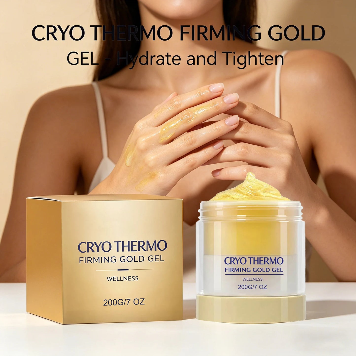 Firming Gold Face Cream Moisturizing Accelerate Fat Metabolism Improve Skin Elasticity Reduce Sagging Wellness Body Massage Gel Peaceful Pleasures Health and Wellness