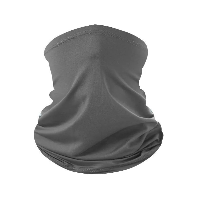 Magic-Ice Silk Headband Neck Warmer Sun Protections Lightweight for Outdoor Sports Peaceful Pleasures Health and Wellness Dark grey