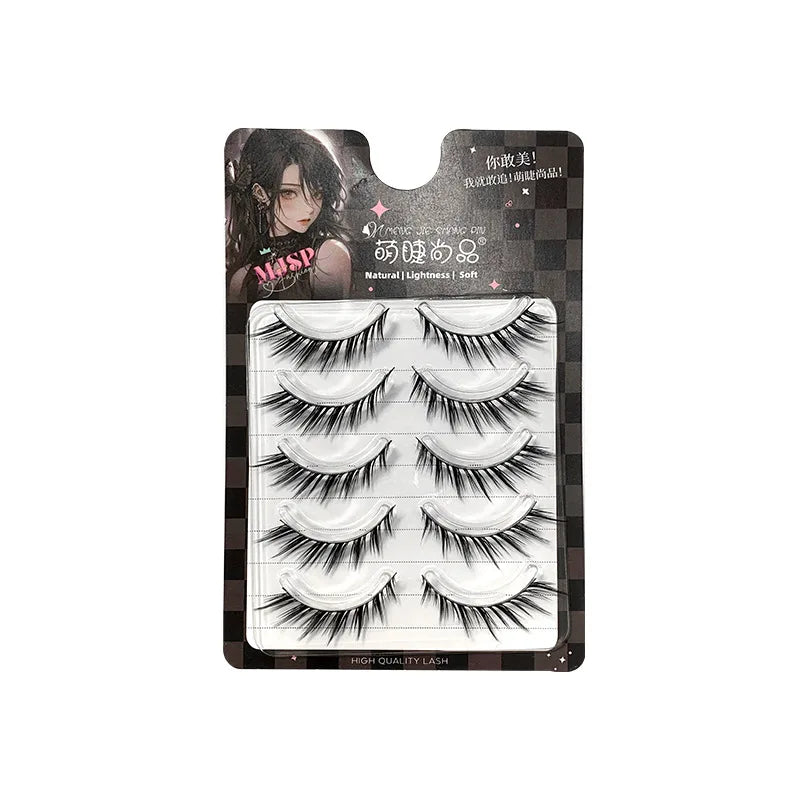 5 Pairs Sunflower Wispy False Eyelashes – Anime Manga Lashes False Eyelashes Peaceful Pleasures Health and Wellness style 9